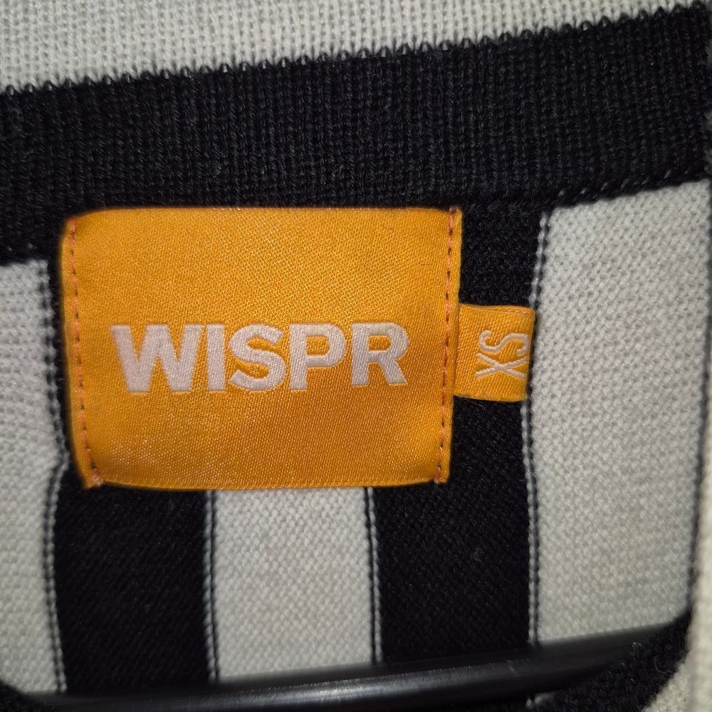 Wispr by Brodie Mockneck White Black Pink Striped Sweater XS - Picture 3 of 5